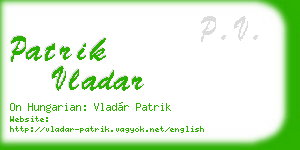patrik vladar business card
